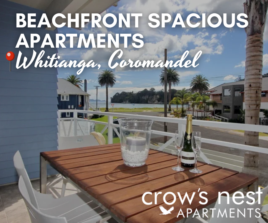 Spacious luxury apartments in Whitianga, just metres from Buffalo Beach and the main street of Whitianga Crows Nest Apartments, Whitianga, Coromandel
